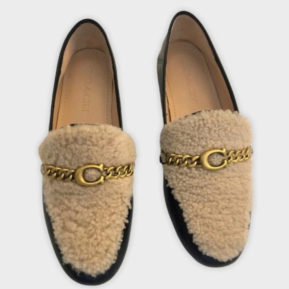 Helena C-Chain Shearling-Trimmed Leather